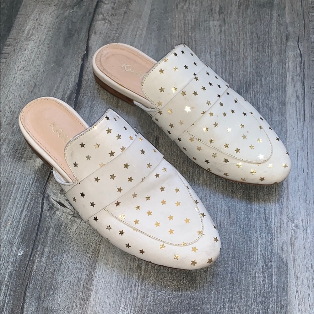 Star loafer slides - real leather   - worn